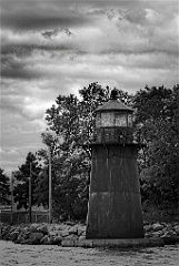 Tongue Point Lighthouse Tower B&W2